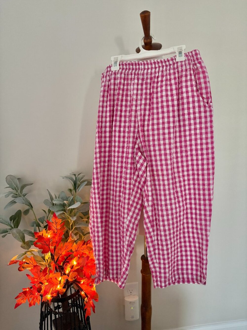 Vintage Woman Within Gingham Capri's